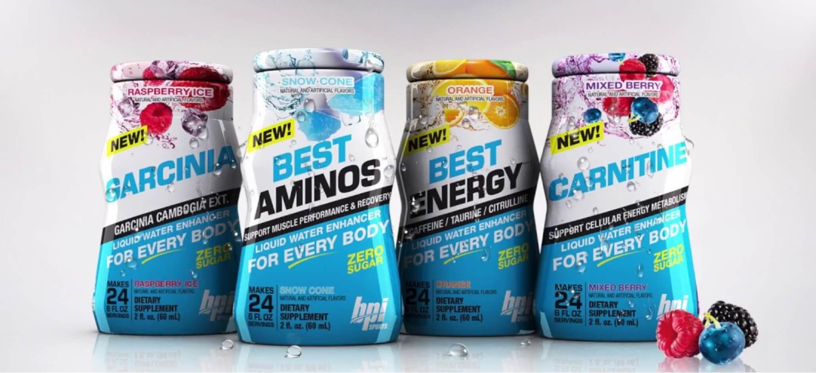 Line up of BPI Sports drinks