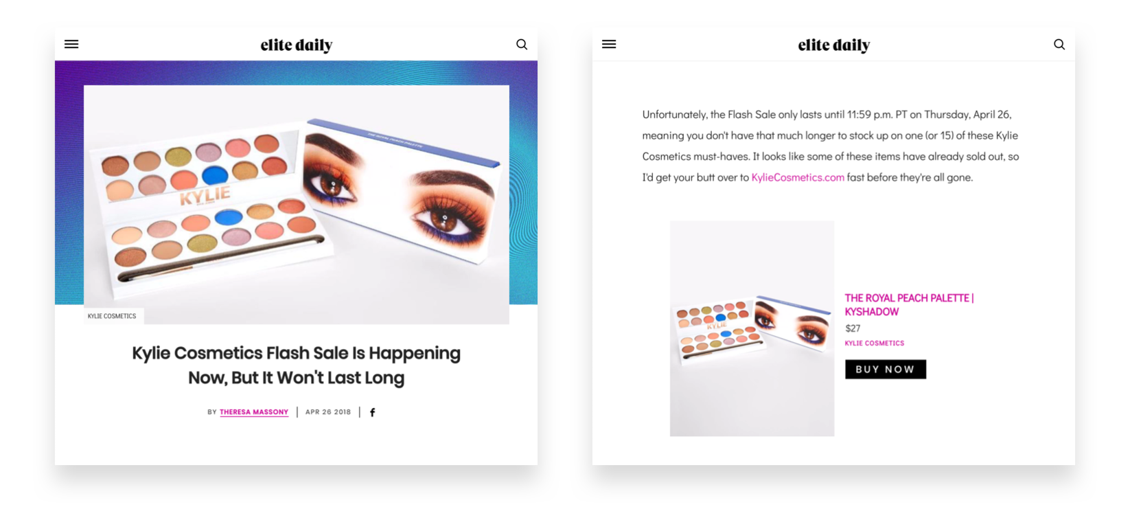 Kylie Cosmetics Flash Sale